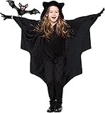 cuteDIY Fledermaus Kostüm Kinder Halloween Mädchen Umhang...