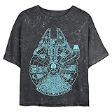 Star Wars Damen Blue Falcon T-Shirt, schwarz, Klein