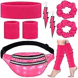 Aerobic Outfit,80er Jahre Kleidung Damen Sportlicher Stil Set,80er...