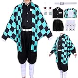 Anime Cosplay Demon Slayer Kimono Tanjiro Kamado Umhang Outfit No...
