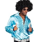 Boland - Disco Hemd mit Rüschen, für Herren, Kostüm, Party Shirt,...