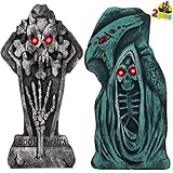 JOYIN Halloween 43 cm LED Friedhof Grabstein Dekoration (2 Pack), Hof...