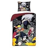 Elbenwald Bettwäsche Naruto mit Konoha Group Motiv 2teilig 80 x 80 cm...