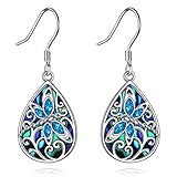 Libelle Ohrringe 925 Sterling Silber Libelle Ohrhänger Abalone...