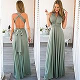 DXXHR Sexy Frauen Boho Maxi Club Kleid Red Bandage Langes Kleid Party...