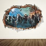 LIZHIOO 3D wandaufkleber Harry Potter Loch Poster Hogwarts...