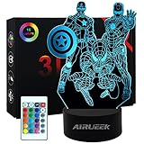 AIRUEEK 3D Nachtlicht, Geschenke für Männer, Vatertagsgeschenk,...
