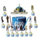 Cartoon Geburtstag Cake Toppers 25 Stück Kuchendekoration Thema...