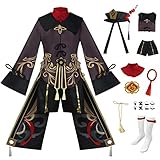 YEAJION Genshin Impact Hutao Cosplay Kostüm Komplettes Set Genshin...