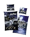 Familando Wende Bettwäsche-Set Harry Potter 135 x 200 cm 80 x 80 cm...