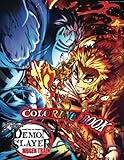Ḍémọn Ṣlayẹr coloring book: Anime Coloring Book With 100+...
