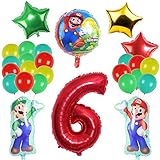 Super Mario Bros Balloons Mario Birthday Party Supplies 6. Geburtstag...