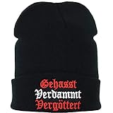 Heavy Metal Strickmütze GEHASST VERDAMMT VERGÖTTERT Outdoor...