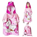 Gohytal Kinder Badeponcho Kapuzenhandtuch, Badeponcho mit Kapuze Kind,...
