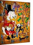 Magic Canvas Art - Bilder Dagobert Duck Pop Art Leinwandbild 1- teilig...