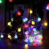 BrizLabs Globe Lichterkette Bunt, 10M 100er LED Kugel Lichterkette...