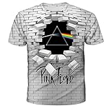 T-Shirt Kreative Wand Pink Floyd 3D Print Kurzarm Rundhalsausschnitt...