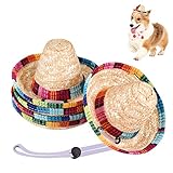 UIHOL Mexikanische Mini-Sombrero-Hüte, 16,3 cm, verstellbar, Cinco de...
