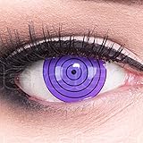 Meralens 1 Paar Farbige Anime Sharingan Kontaktlinsen Violet Rinnegan...