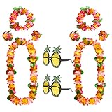 Hawaii Blumenkette 10 Stück Hawaii Kette Blumen Ananas Kostüm...