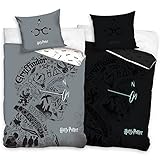 Harry Potter Bettwäsche Glasses Glow in The Dark 135 x 200 + 80 x 80...