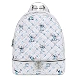 Stich Disney Weiß Kleiner gesteppter Rucksack 31x25x11 cm
