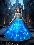 UPORPOR LED Halloween Leuchtendes Prinzessin Kleid Mädchen Kostüm,...