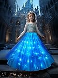 UPORPOR LED Halloween Leuchtendes Prinzessin Kleid Mädchen Kostüm,...