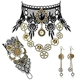 HOWAF Steampunk Accessoires Steampunk Kostüm Damen, Zahnräder...