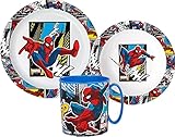 Spiderman Kinder-Geschirr Set mit Teller, Müslischale und Trinkbecher...