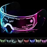 EPROICKS Leucht Cyberpunk Brille, Led Futuristische Visierbrille, Dj...