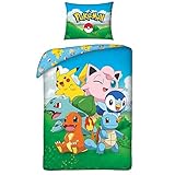 Halantex Pokemon Bettwäsche POK-419BL, 2 Stück , 140x200 + 70x90,...