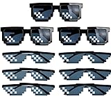 PIQIUQIU 9 Stück Party Sonnenbrille Mosaik Brille Pixel Thug Life...