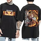MEDM Demon Slayer Rengoku T-Shirts Tops Kimetsu No Yaiba T-Shirt Anime...
