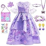 Tacobear Encanto Kostüm Kinder Isabella Mirabel Kleid Dolores Luisa...