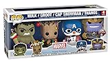 Funko POP! Marvel: Holiday - Hulk, Groot, Captain America Snowman and...