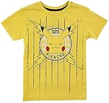Pokémon Kids - Pikachu Unisex T-Shirt gelb 110/116 100% Baumwolle...