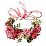 AWAYTR Boho Blumenkrone Stirnband Festival Kopfschmuck - Handgefertigt...