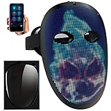 megoo LED Maske mit HD WIFI video programmierbarem,coole digitale...
