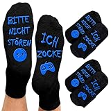 Gaming Socken Coole Geschenke für Gamer, Lustige Socken mit Spruch...