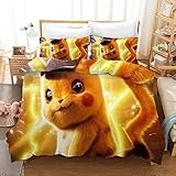 3D Digitaldruck Duvet Cover Set Bettwäsche Set Pokémon Einzeln...