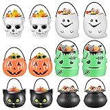 Cabilock 12Pcs Halloween Trick Oder Behandeln Töpfe Mini Hexe Kessel...