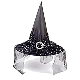 Senmil Halloween-Hexenhut, Halloween Schwarzer Hexenhut,Cosplay...