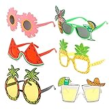 Gukasxi 6 Paar Neuheit Party Brille, Lustige Augenbrille, Strandparty...