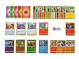 Pokemon Karten deutsch 50 Verschiedene Pokemon Karten 3 Seltene 3 Holo...
