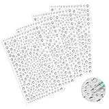 Vicloon Glitzersteine Selbstklebend,4 Blatt Strass Aufkleber 1300...