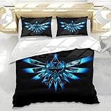 DDONVG Zelda Bettwäsche Set 135x200-3D Anime Game Theme Single Bed...