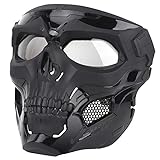 Sensong Airsoft Maske mit Schutzbrille Masken Taktische Skull...