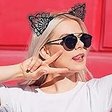 Hatstar Halloween Katzenohren Haarreif Haarband - Cat Ears mit Spitze...