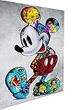 Magic Canvas Art - Bilder Micky Maus Figuren Pop Art Leinwandbild 1-...